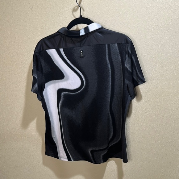 Jamie Sadock Black and White Top with Pink Accents - Picture 5 of 5